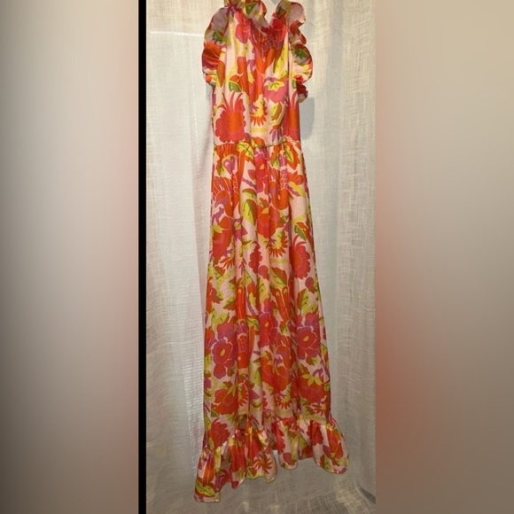 CK Bradley Women’s Large Dove Maxi Dress in Falconer Sunburst Halter NO BELT - Picture 11 of 15